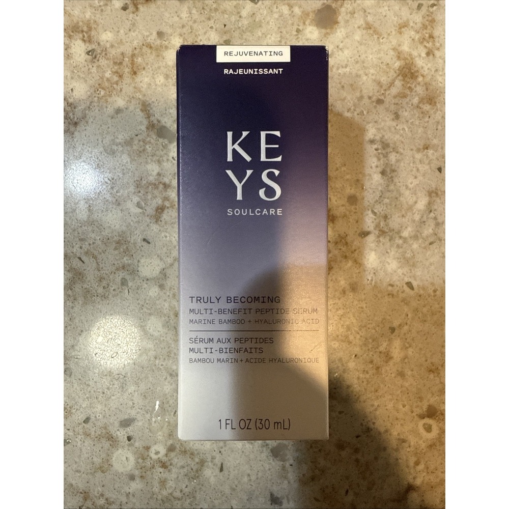 KEYS Soulcare Truly Becoming Multi-Benefit Peptide Serum 1oz. NEW